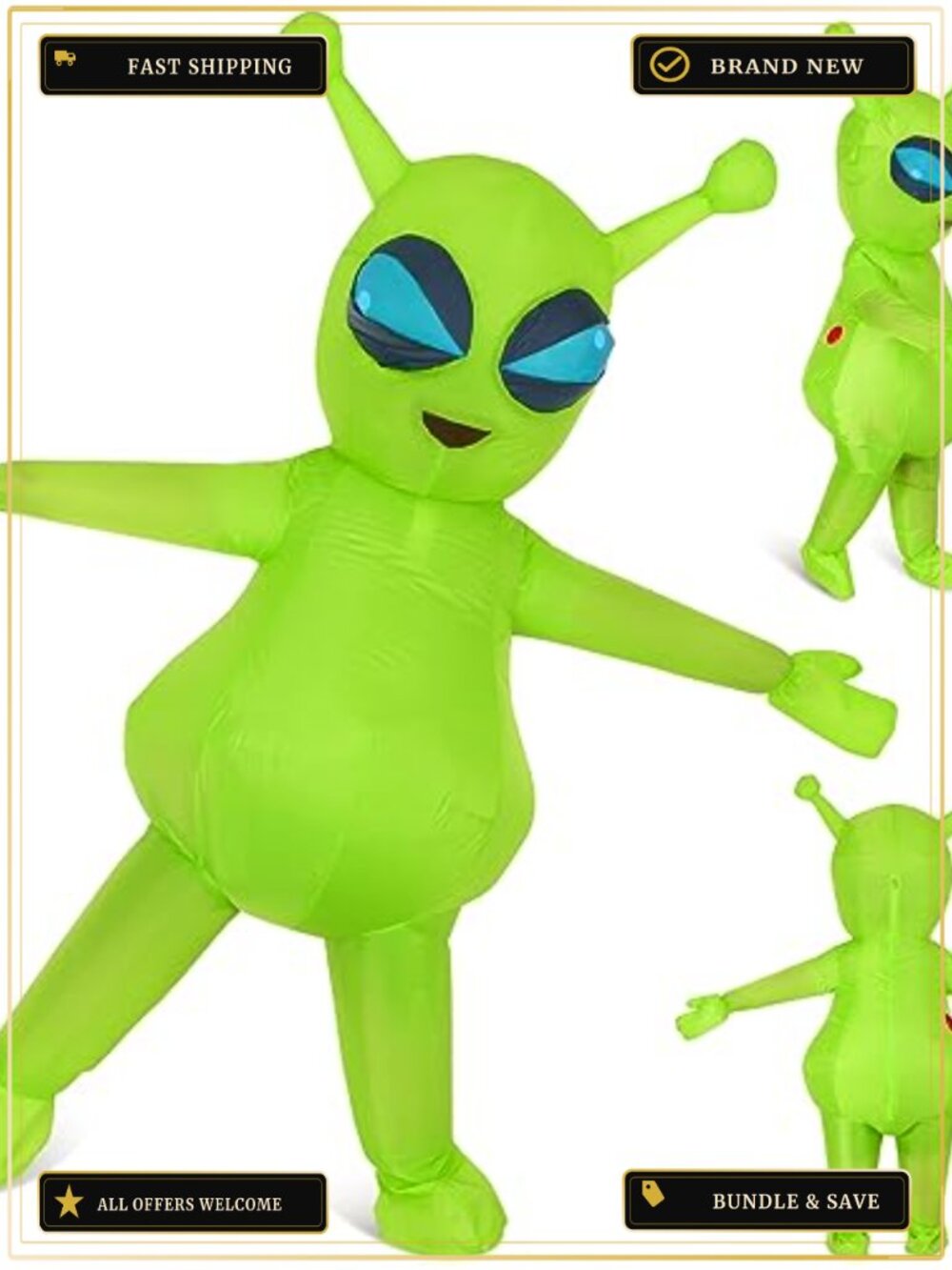 Alien Inflatable Costume Adult Halloween Fan Battery Pack